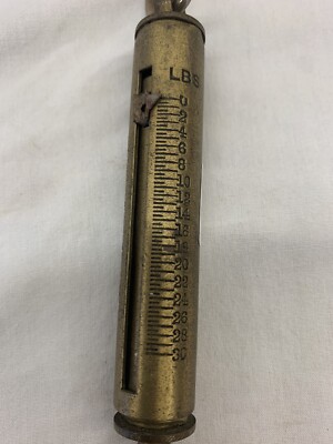 Vintage Brass Chatillon 30lb Scale / Hanging Spring Balance Vintage Brass Chatillon 30lb Scale / Hanging Spring Balance