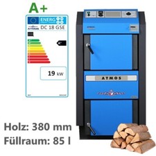 ATMOS Holzvergaser DC 18 GSE für Holz - BAFA gefördert - 19 kW Heizung BImSCHV