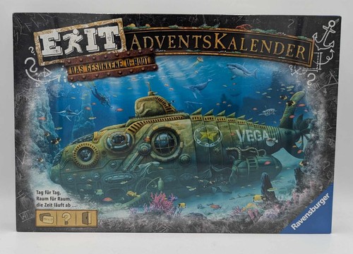 Ravensburger 18955 EXIT Calendario dell'Avvento 2020 Il Sottomarino Affondato Avvento NUOVO - Foto 2 di 9