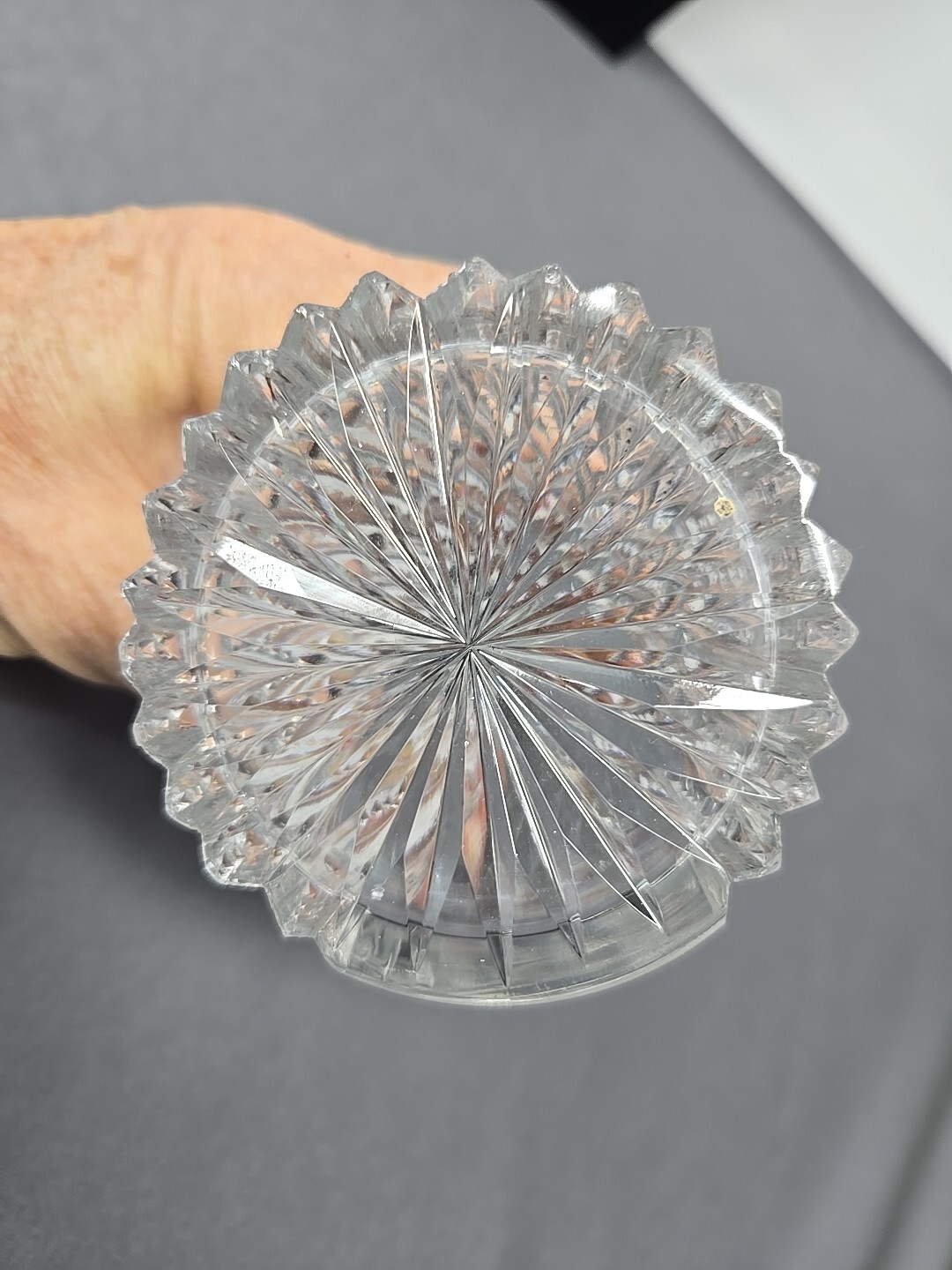 Cruet Decanter American Brilliant Period Cut glass Crystal 6" Missing Stopper 