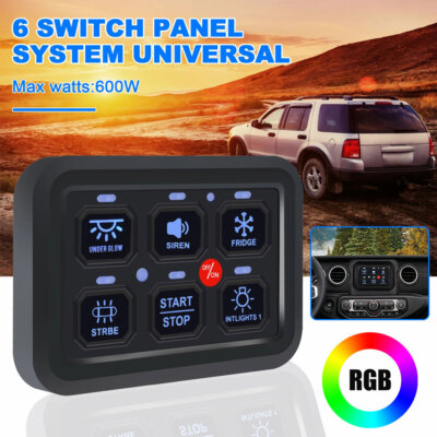 6 Gang Schalter Panel Switch Panel LED Light Bar Control Electronic Relay System