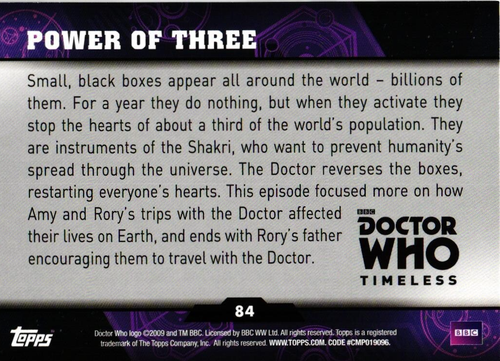 Dr. Who Power of Three 2009 Topps Television Show Scene Card - Picture 2 of 4