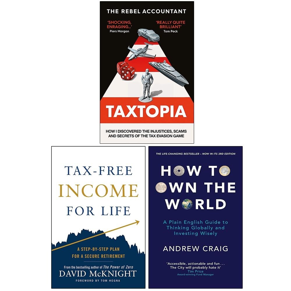 Taxtopia (HB), Tax-Free Income for Life (HB), How to Own the World 3 Books Set