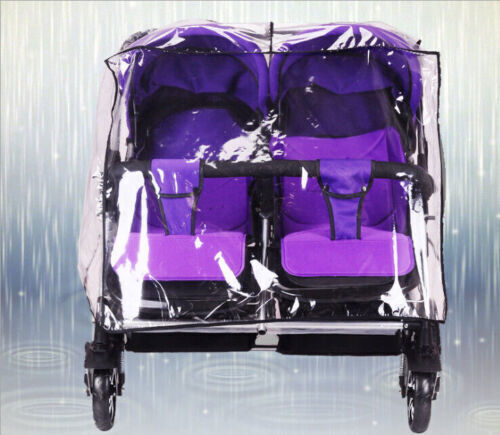 Zwillingskinderwagen Regenschutz Transparent Kinderwagen Große Regenabdeckung
