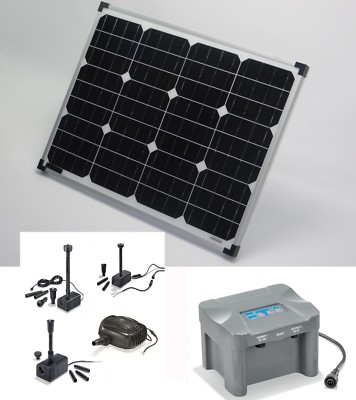 50 Watt Solarpumpe Akku Batterie Solar Teichpumpe Bachlaufpumpe