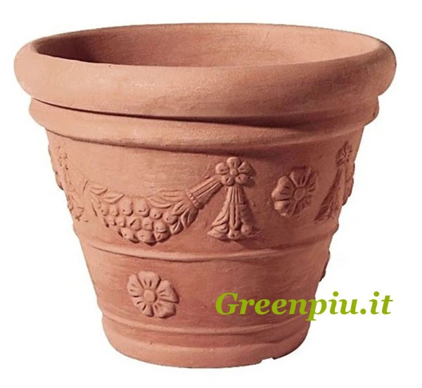 Telecom Icon 30 Conico Minerva plastica Rotondo Vaso da Fiori Terracotta 30 cm Altezza 24 cm