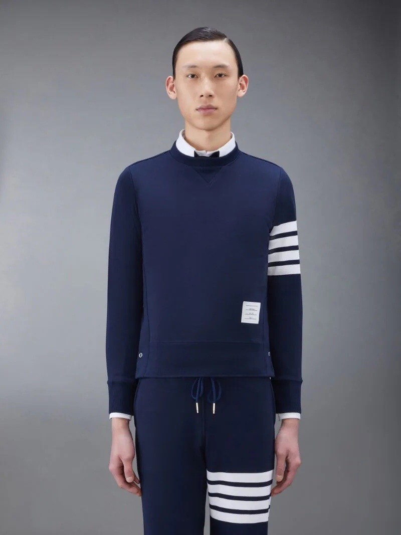 Thom Browne 4 Bar’ Sweatshirt Thom Browne Classic Loopback 4-Bar Sweatshirt Sz 3 | eBay