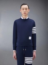 Thom Browne Classic Loopback 4-Bar Sweatshirt Sz 1