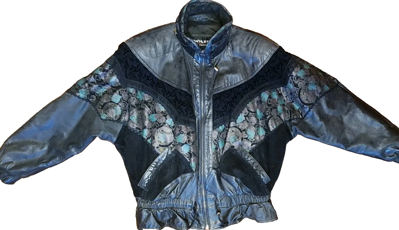 Abrigos Floral Negro Wilsons Leather, chaquetas y chalecos para Mujeres