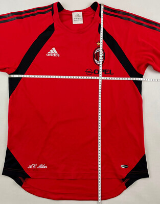 AC Milan 2005 2006 Adidas Opel red player issue training shirt