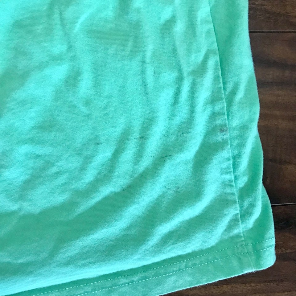 Dutch Bros Unisex Mint Green Peace Sign Graphic TShirt Size L Casual