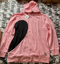 Puma, oversized heart hoodie, pink, size M, rrp50, 575224 85