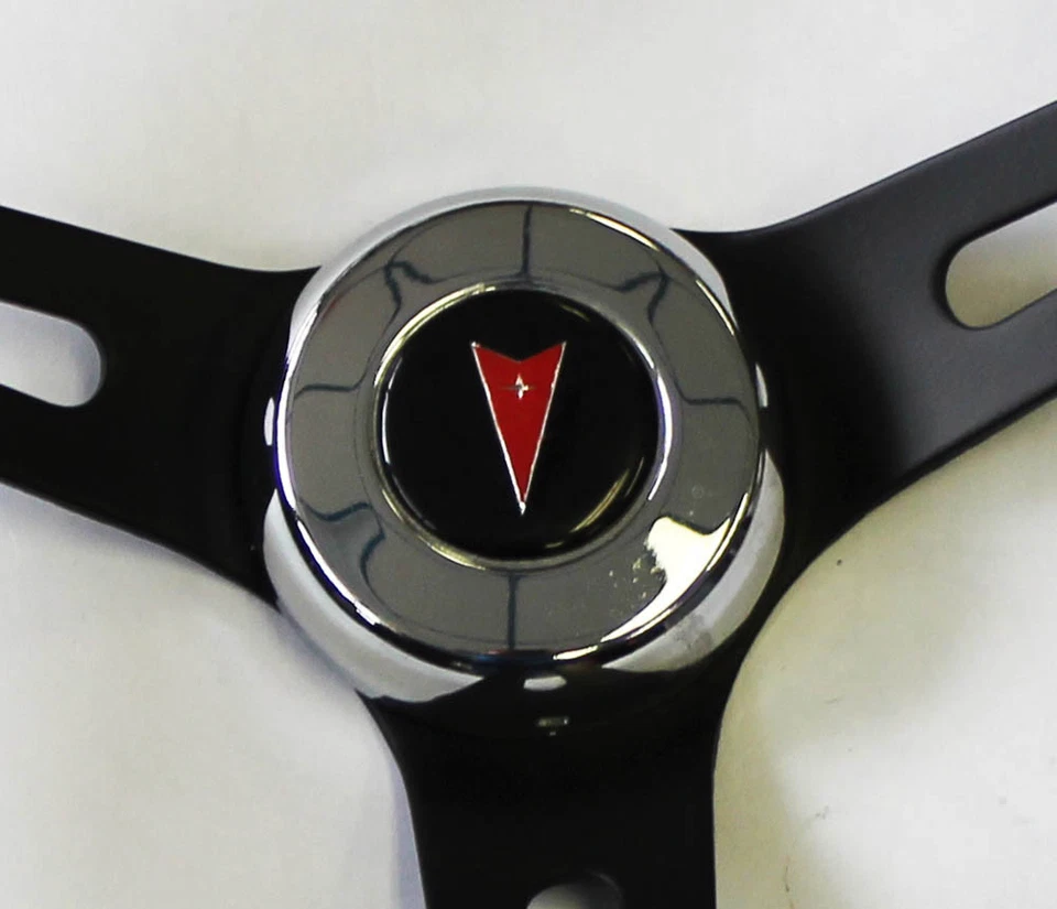 Volante Pontiac GTO Tempest Firebird LeMans 69-93 negro sobre negro 13 1/2" Foto 2 de 4