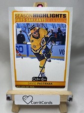 2021-22 O-Pee-Chee Hockey DAVID PASTRNAK #595 Season Highlights (10th Hat Trick)