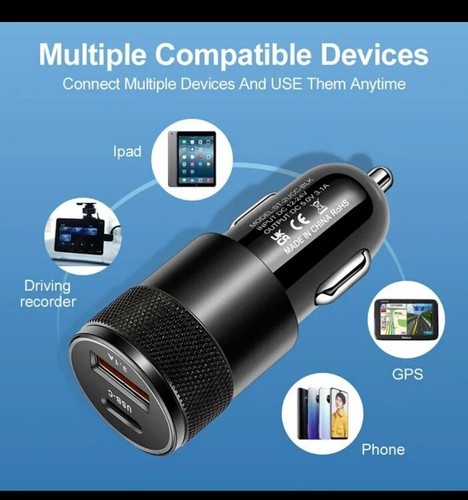 Adaptateur de charge voiture double USB. Mini prise conversation multifonctionnelle. - Photo 6 sur 6