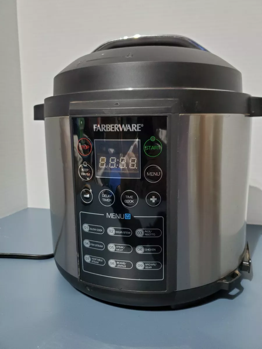 Farberware 6 Quart Programmable Digital Pressure Cooker - Silver