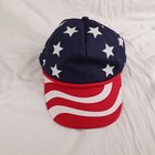 Vintage Nissun Hat Cap Snapback American Flag USA Rope Red White Blue 90s — photo 1