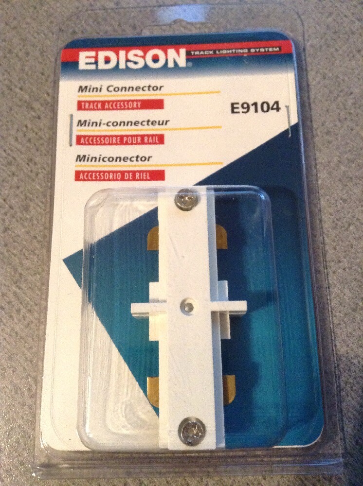 NEW EDISON TRACK LIGHTING SYSTEM E9104 MINI CONNECTOR 120V, 60Hz, 20A 