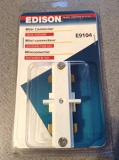 NEW EDISON TRACK LIGHTING SYSTEM E9104 MINI CONNECTOR 120V, 60Hz, 20A 