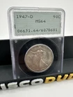1947 D PCGS MS64 Walking Liberty Half Dollar 50c - Old PCGS Rattler