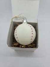 Vintage Baseball Glass Ornament