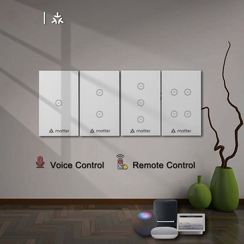 1/2/3/4 Gang Matter Smart Wifi Touch Light Switch For Homekit Alexa Google Home - Picture 12 of 24