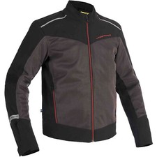 LINDSTRANDS Delsbo schwarz grau Motorradjacke CE AA Sommer Stretch Gr. 52