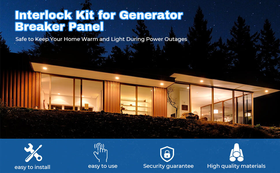 Generator Interlock Kit For Square D QO & Homeline 150 & 200 Amp  Panels