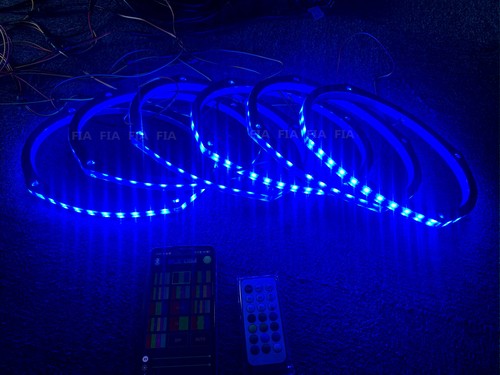 6 luces de anillo de altavoz LED RGB de 6x9"" subwoofer de audio para automóvil aplicación impermeable + control remoto - Imagen 8 de 11