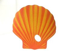 VINTAGE ADVERTISING DISPLAY; SHELL STATION OIL GASOLINE CARDBOARD (8.5"x8.75")