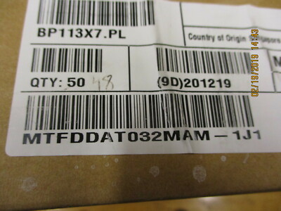 MTFDDAT032MAM-1J1 Micron Tech SSD 32GB MSATA MLC SATA III BRAND NEW! 