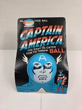 Vintage 1974 Amsco Marvel Captain America Face Ball NOS