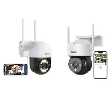 ZOSI 4MP PTZ Wireless Security IP Camera Outdoor Human Track AI Detect Audio