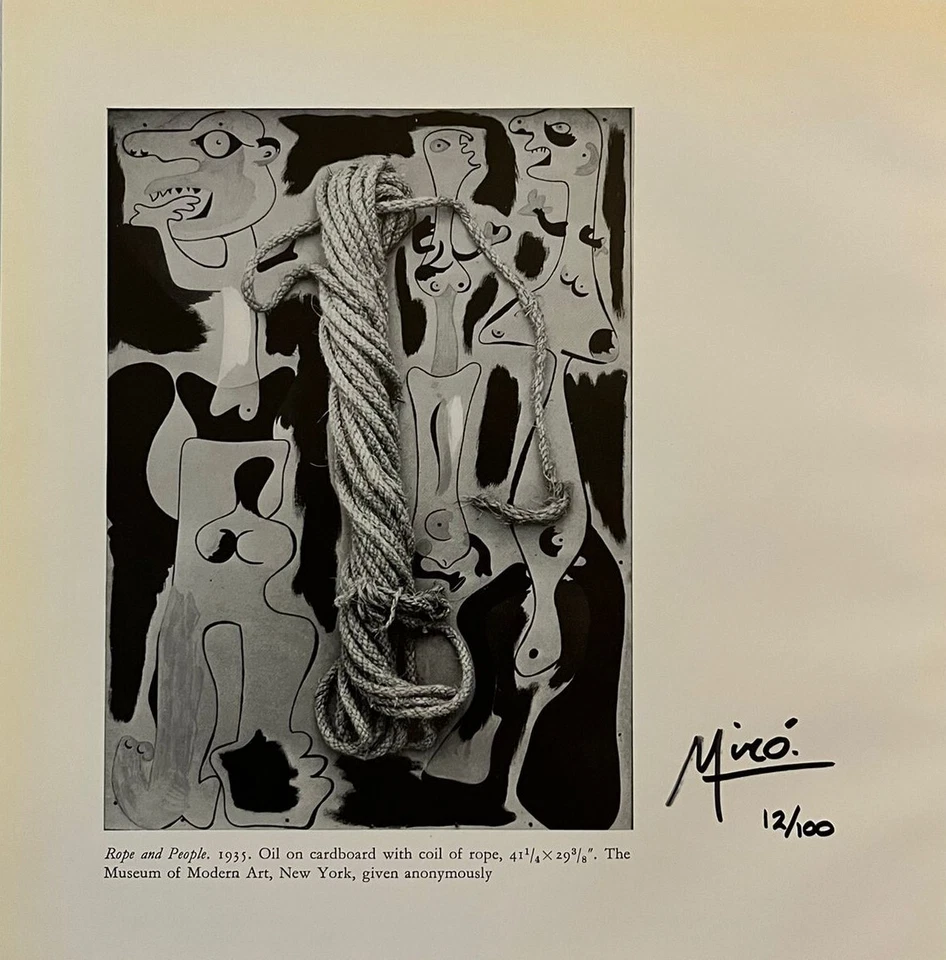 Litografía original firmada a mano Joan Miró con certificado de autenticidad y valoración de $3,500 Foto 2 de 4