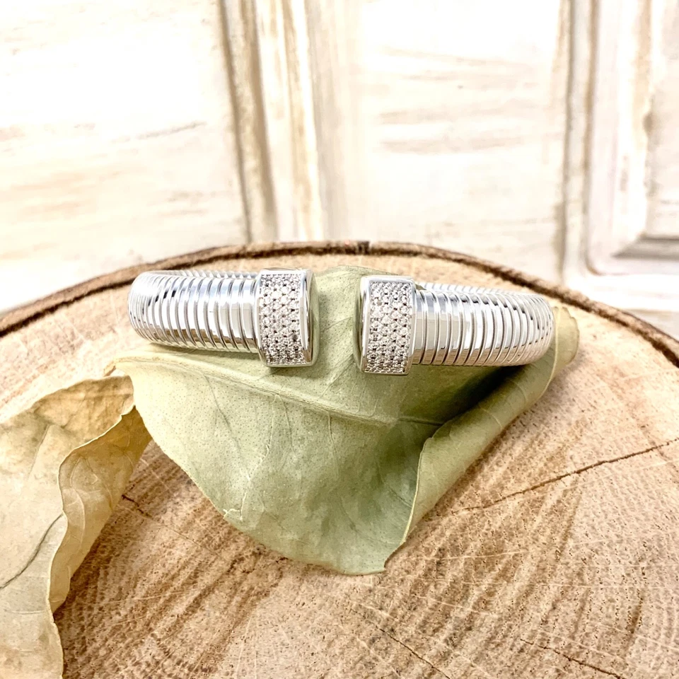 Omega cobra alambre brazalete pulsera grueso de moda impresionante debe tener chapado en oro