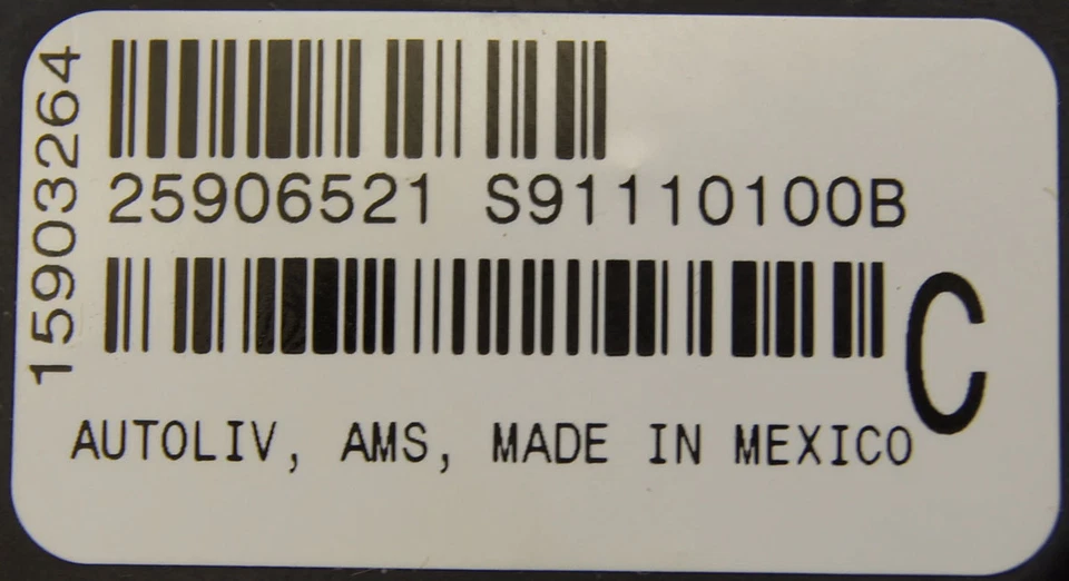 Cinturón de seguridad central trasero Malibu Aura G6 2004-2009 bronceado neutro nuevo 25906521 19180011 Foto 2 de 4