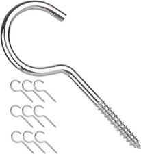Large Screw Hooks, 4 Inches Heavy Duty Ceiling Hooks for Indoor and Outdoor Hang