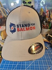 Port Authority Flexfit Mesh Back Cap STAND FOR SALMON Sz L/XL Pre-owned