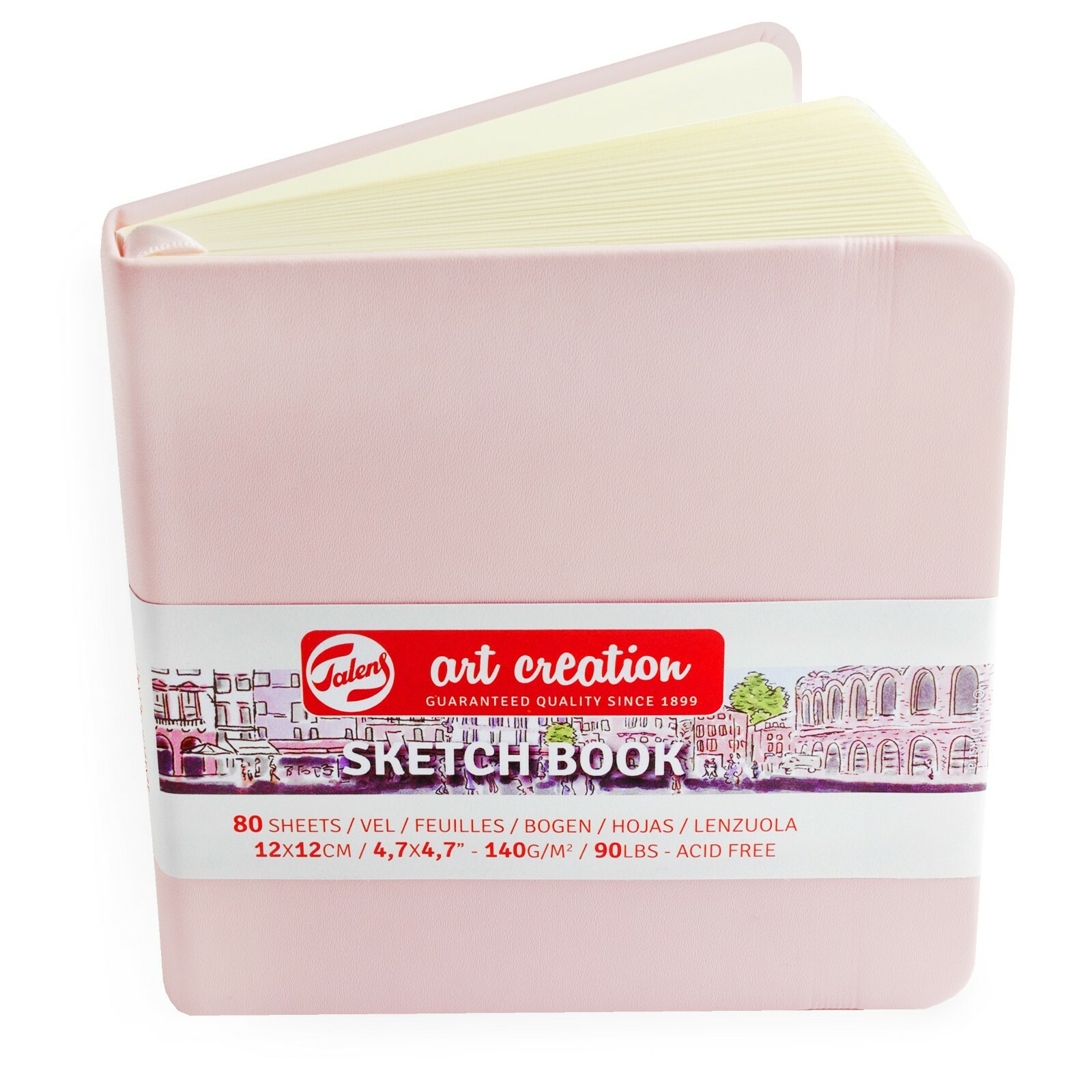 Reale Talens Arte Creation Rigido Schizzi – 80 Fogli – 12x12cm– Rosa Chiaro