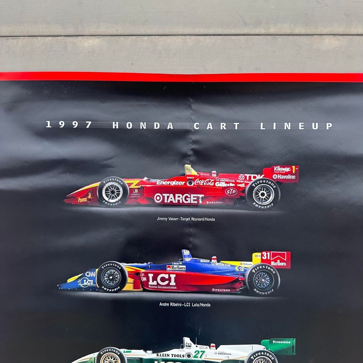 Vintage 1997 Honda Racing Cart Line Up PPG Indy Race Car Poster | eBay