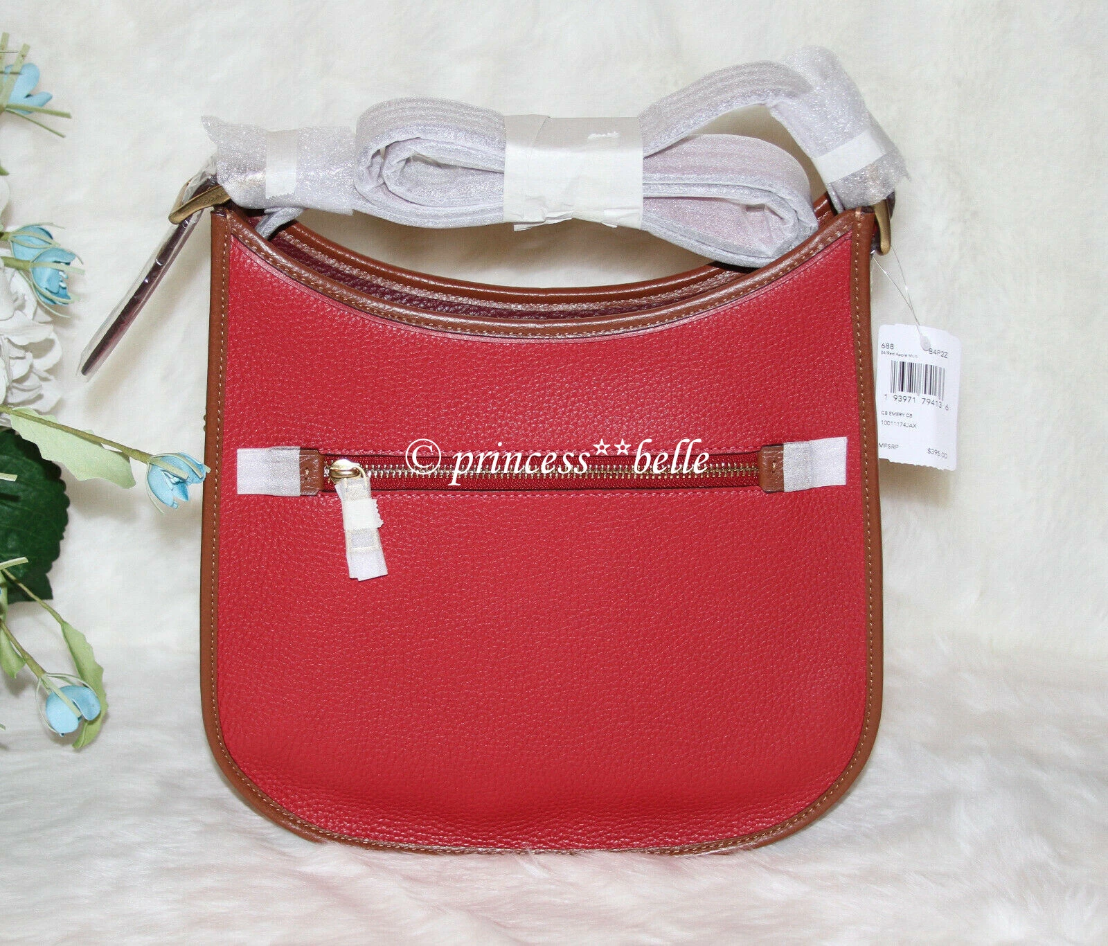 Coach Emery borsa a tracolla colorblock borsa a tracolla in pelle borsa a mano rossa $395