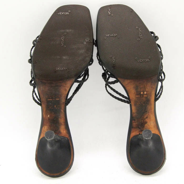 GUCCI Mule Sandals Brand Shoes Made in Italy Black Women's Size 35.5 Black GUCCI thumbnail 6