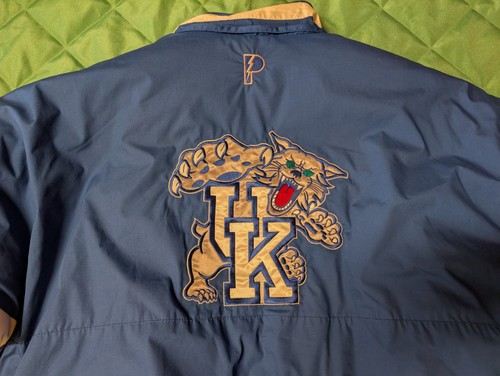 Vintage 90s Kentucky UK Wildcats Pro Player Reversible Puffer Jacket Mens L NCAA - Picture 5 of 14