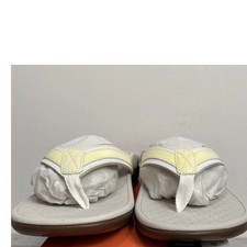 Vionic Tide II Womens Sz 7 Flip Flop White Orthaheel NWT