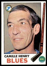 1969-70 Topps #17 CAMILLE HENRY  St. Louis Blues  EX-EX+