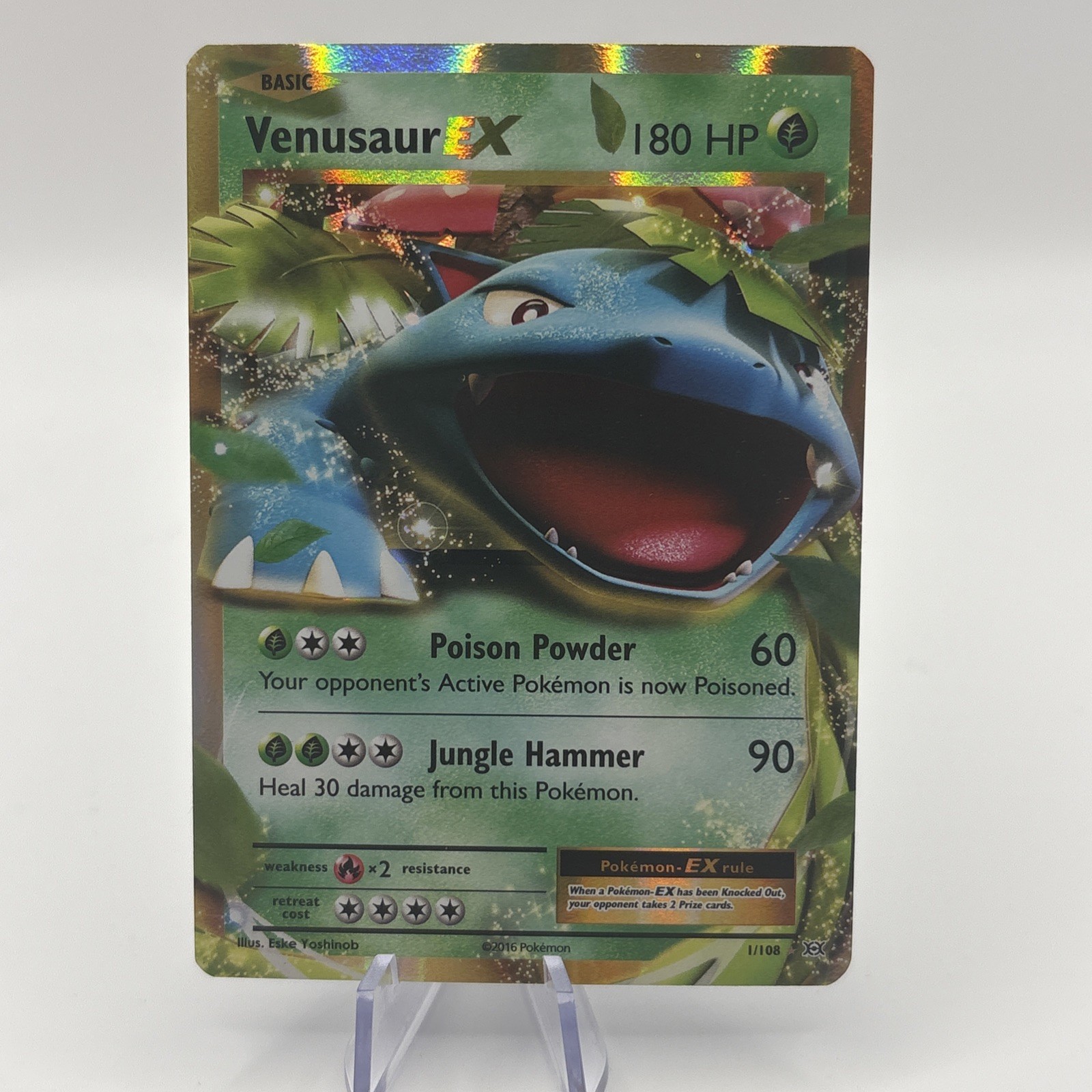 Pokemon Card Venusaur EX 1/108 XY Evolutions Holo Rare NM