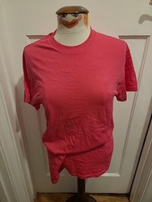 T-shirt uomo Gildan taglia media rosa caldo manica corta