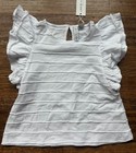 Janie and Jack girls White Flutter Sleeve Blouse Size 5 NWT — photo 1