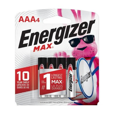 Energizer, Max Alkaline Batteries Aaa, Pack Of 4