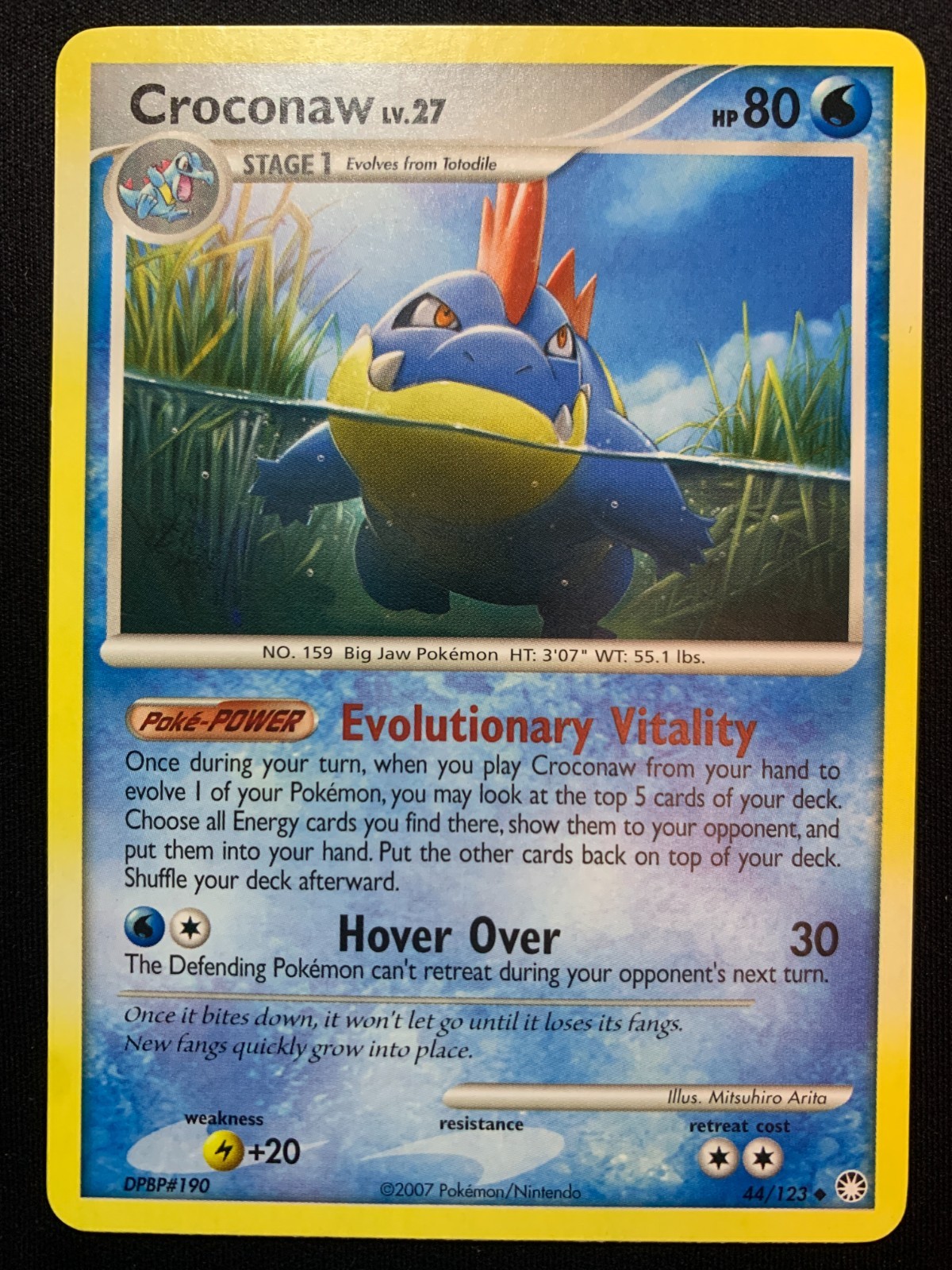 CROCONAW - 44/123 - MYSTERIOUS TREASURES - UNCOMMON POKEMON CARD - LP